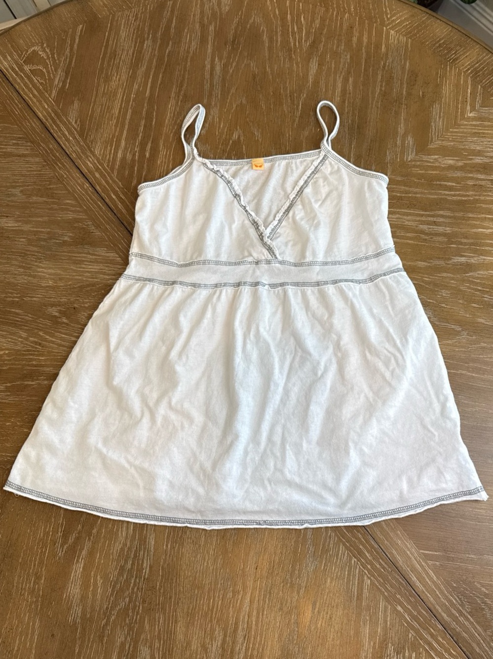 Vintage style white babydoll tank top